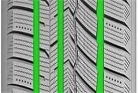 3 široké drážky zajišťují vynikající rozptyl vody.