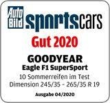 Test Auto Bild SportsCars 2020 v rozměru 245/35 a 265/35 R19 - hodnocení Dobrá