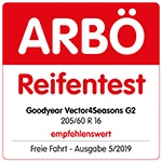 ARBÖ test 2019 v rozměru 205/60 R16 - Doporučitelná