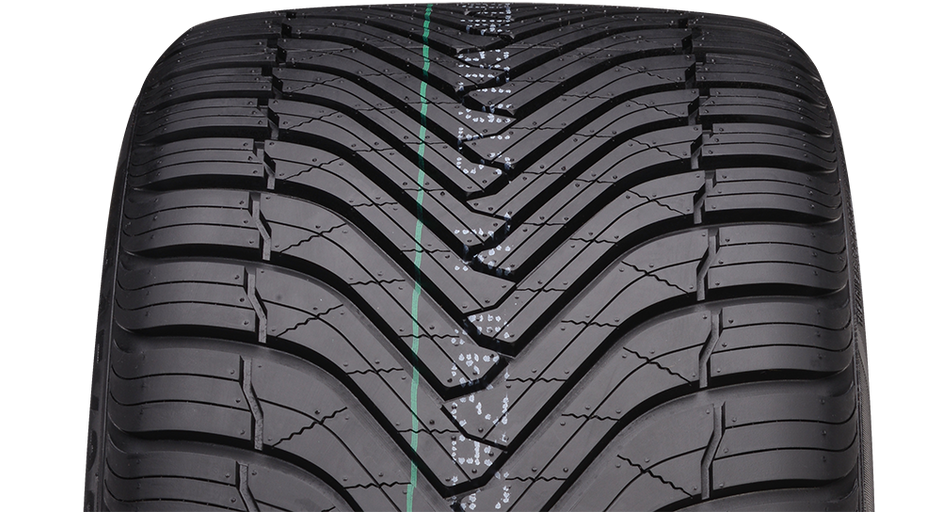 Tuhá a zkosená konstrukce bloků běhounu zlepšuje brzdný výkon na suchu.