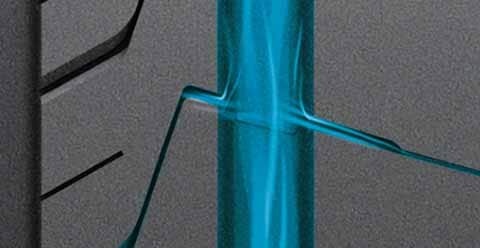 Technologie 'Aqua turbine'<br>
Zlepšuje podélný i příčný odvod vody.