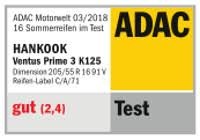 Test ADAC 2018 v rozměru 205/55 R16 - hodnocení Dobrá