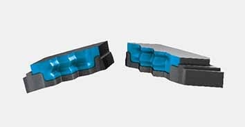 3D klikaté lamely snižují vibrace bloků běhounu a zlepšují tak trakční a brzdné vlastnosti pneumatik.