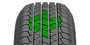Vysoká hustota lamel a dodatečné značení M+S pomáhají pneumatice fungovat i při nízkých teplotách. Uspořádání bloků běhounu zajišťuje stabilní záběr na všech površích.