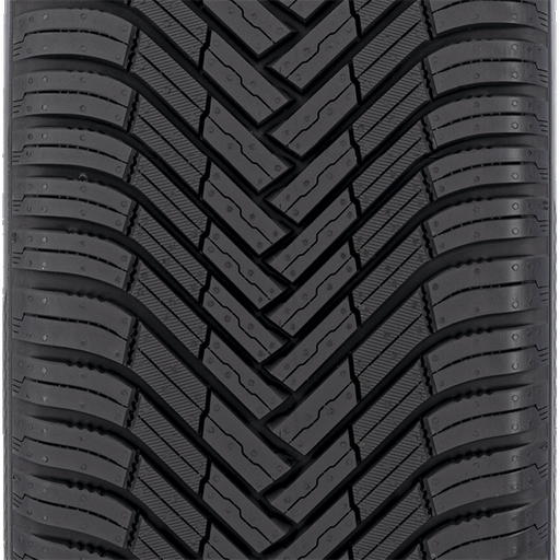 Směrový dezén ve tvaru šipky zajišťuje efektivní odvod vody a rozbředlého sněhu, čímž zlepšuje odolnost proti aquaplaningu.