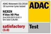 Test ADAC 2018 v rozměru 205/55 R16 - hodnocení Dobrá