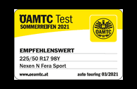Test OAMTC 2021 v rozměru 225/50 R17 - hodnocení Doporučená