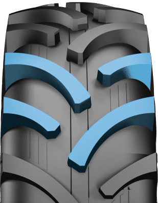 Unikátní konstrukce a geometrie výstupků efektivně udržuje dezén, nabízí vynikající trakci a samočisticí vlastnosti.