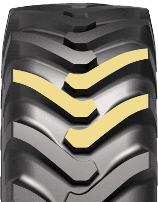 Směrový dezén poskytuje vynikající trakci, dlouhou životnost, odolnost proti poškození a vysokou nosnost.