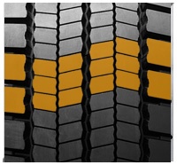 Úzké drážky jsou optimalizovány pro snížení emisí hluku.