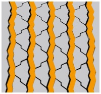 Klikaté drážky snižují zadržování kamenů. Velmi široká běhounová plocha, konstrukce ramen a speciální složení běhounu zvyšují jeho životnost.