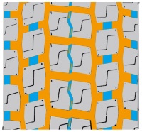 Žebro mezi bloky dezénu je navrženo tak, aby zlepšilo tuhost a snížilo částečné opotřebení.