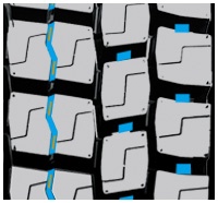 Rozšířená jízdní plocha umožňuje lepší jízdní stabilitu.