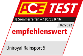 ACE Test v rozměru 195/55 R16 - hodnocení Doporučená