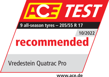 ACE Test 2022 v rozměru 205/55 R17 - Doporučujeme