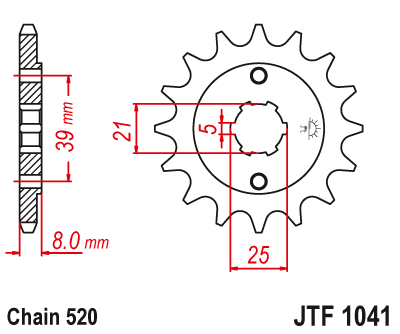 JT SPROCKETS gear wheel JTF1041.14 (223814jt)