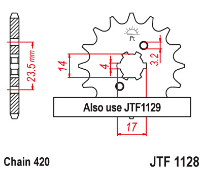 JT Sprockets ozubené kolo JTF1128.11 (215311JT)