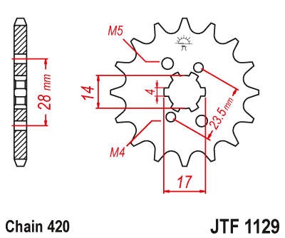 JT Sprockets ozubené kolo JTF1129.12 (215312JT)
