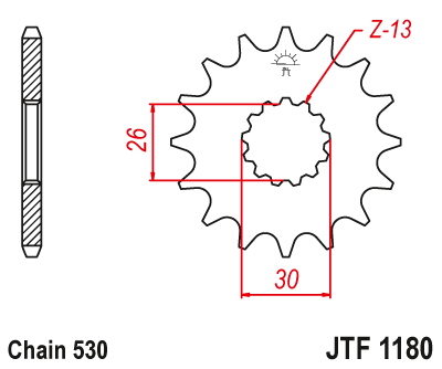 JT Sprockets ozubené kolo JTF1180.18 (209018JT)