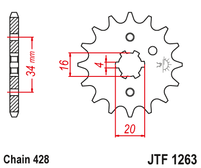 JT Sprockets ozubené kolo JTF1263.14 (26314JT)