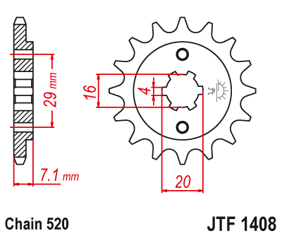 JT SPROCKETS gear wheel JTF1408.15 (ts, 42215jt)