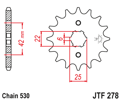 JT SPROCKETS gear wheel JTF278.16 (27816jt)