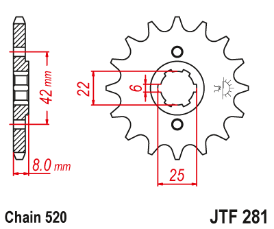 JT SPROCKETS gear wheel JTF281.14 (28114jt)