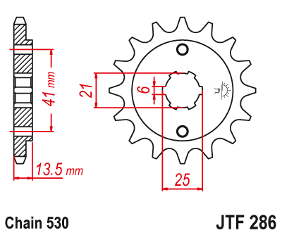 JT SPROCKETS gear wheel JTF286.15 (26815jt)