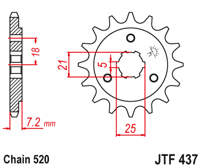 JT SPROCKETS gear wheel JTF437.16 (43716jt)