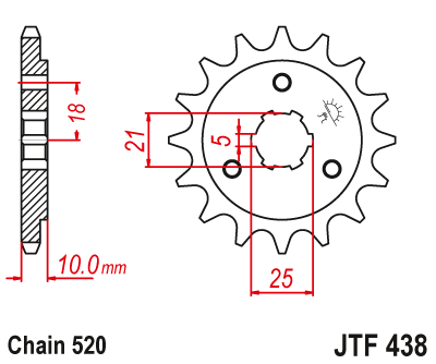 JT SPROCKETS gear wheel JTF438.15 (41215jt)