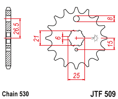 JT SPROCKETS gear wheel JTF509.15 (50915jt)