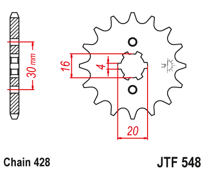 JT SPROCKETS gear wheel JTF548.14 (217714jt)