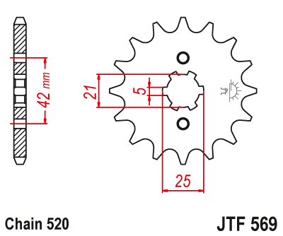 JT SPROCKETS gear wheel JTF569.16 (+2, 56916jt)