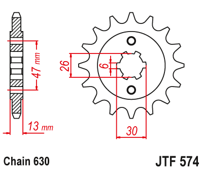 JT SPROCKETS gear wheel JTF574.16 (57416jt)