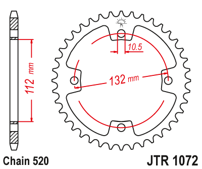 JT Sprockets rozeta JTR1072.38