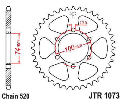 JT Sprockets rozeta JTR1073.46