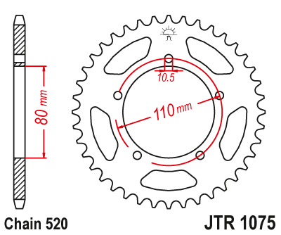 JT Sprockets rozeta JTR1075.39