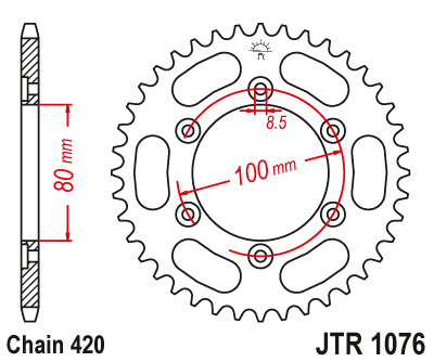 JT Sprockets rozeta JTR1076.52 (442952JT)