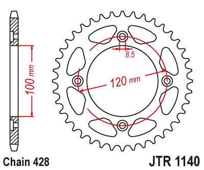JT Sprockets rozeta JTR1140.54