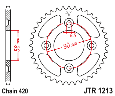 JT SPROCKETS  JTR1213.37 (446337jt)