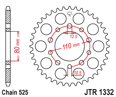 JT SPROCKETS  JTR1332.46 (435046jt)