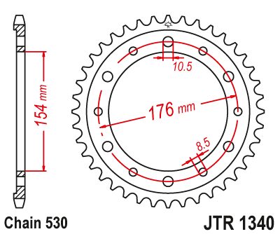 JT SPROCKETS  JTR1340.43 (443443jt)