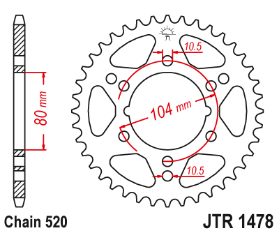JT Sprockets rozeta JTR1478.38