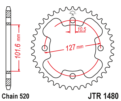JT Sprockets rozeta JTR1480.37
