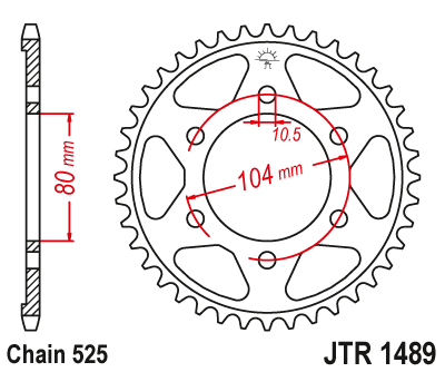 JT SPROCKETS  JTR1489.41 (435941jt)