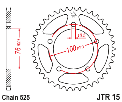 JT Sprockets rozeta JTR15.42