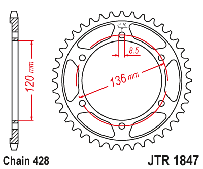 JT SPROCKETS  JTR1847.51 (432451jt)