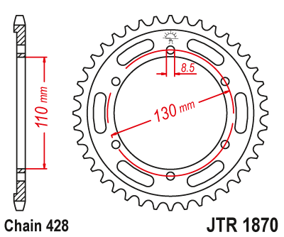 JT SPROCKETS  JTR1870.46 (437246jt)