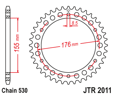 JT Sprockets rozeta JTR2011.45 (439245JT)