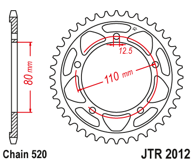 JT Sprockets rozeta JTR2012.42 (435042JT)